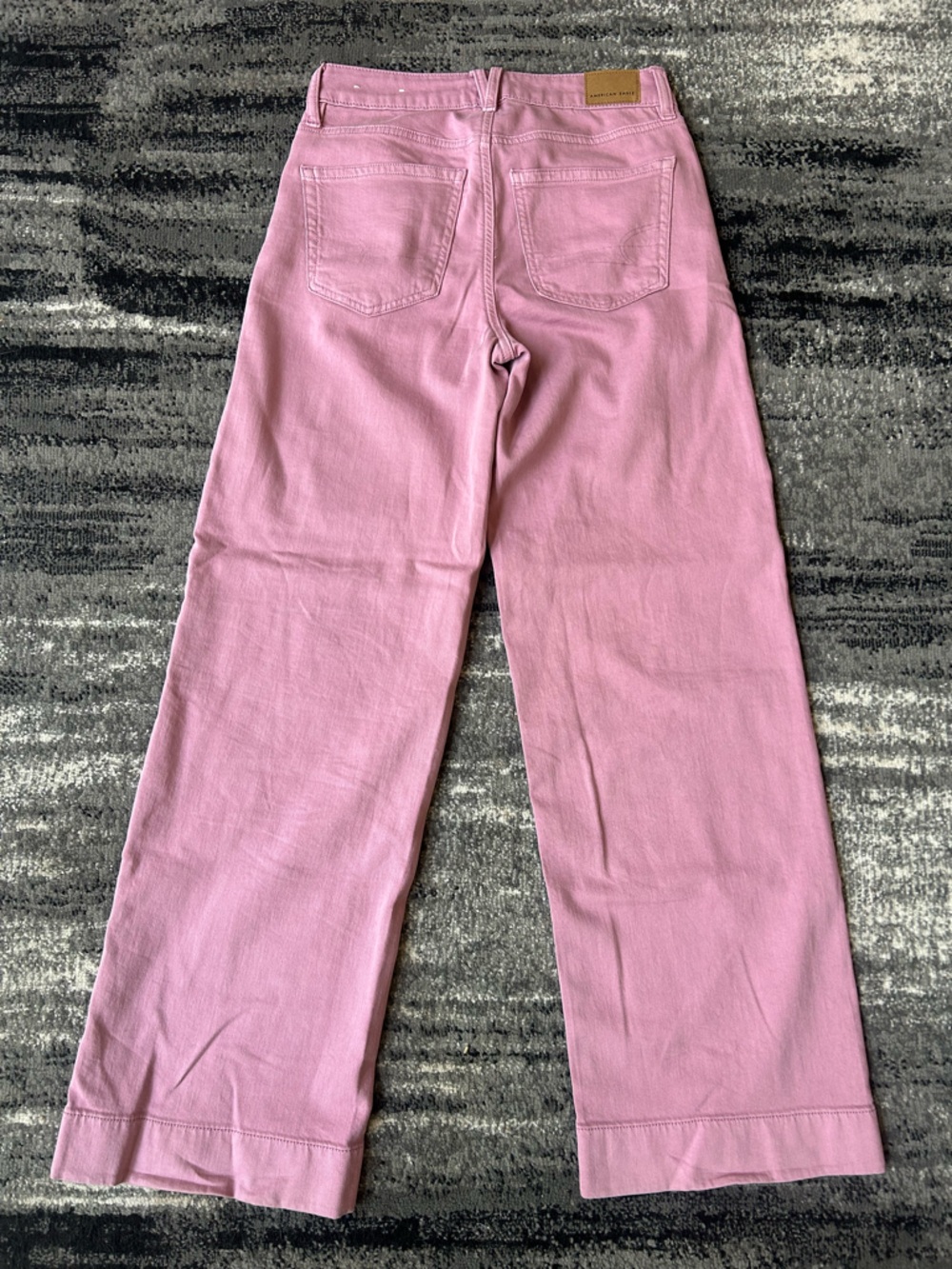 AMERICAN EAGLE Low-Rise Baggy Wide Leg Pink Jeans - Picture 7 of 11